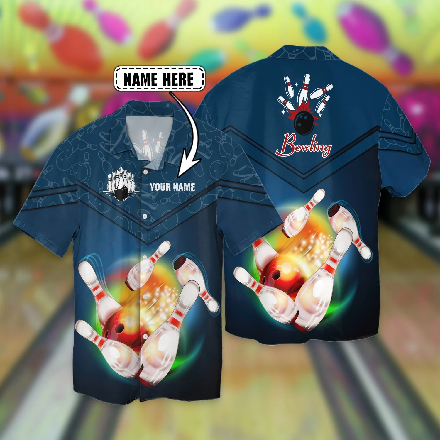 Bowling Ball Hawaii Aloha Shirt For Vintage Ha69125