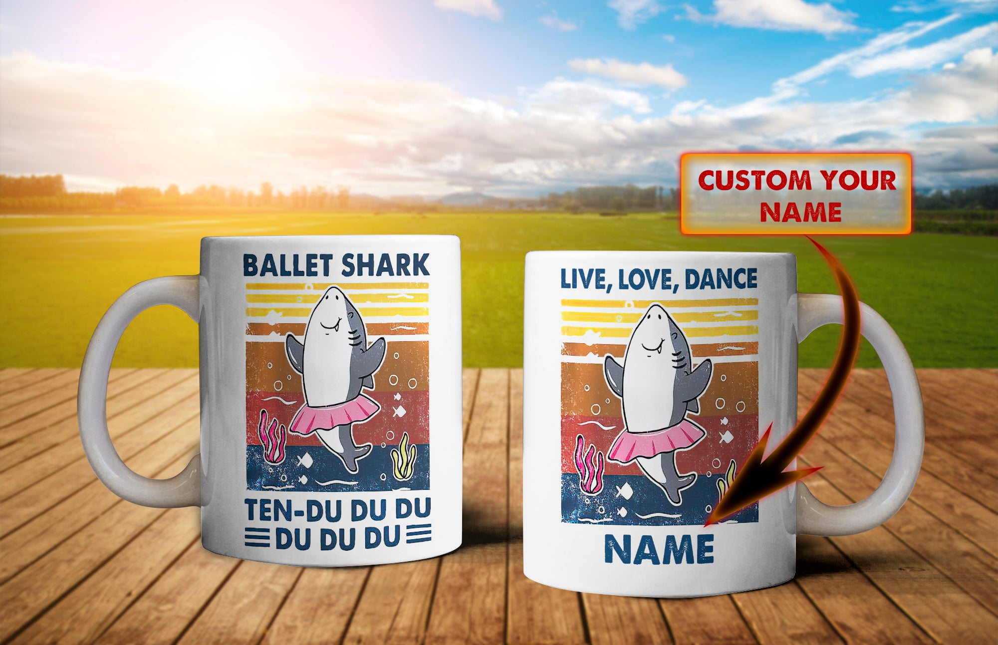 Ballet Shark Du Du Du – Customize Mug – Nt168 – Ct083