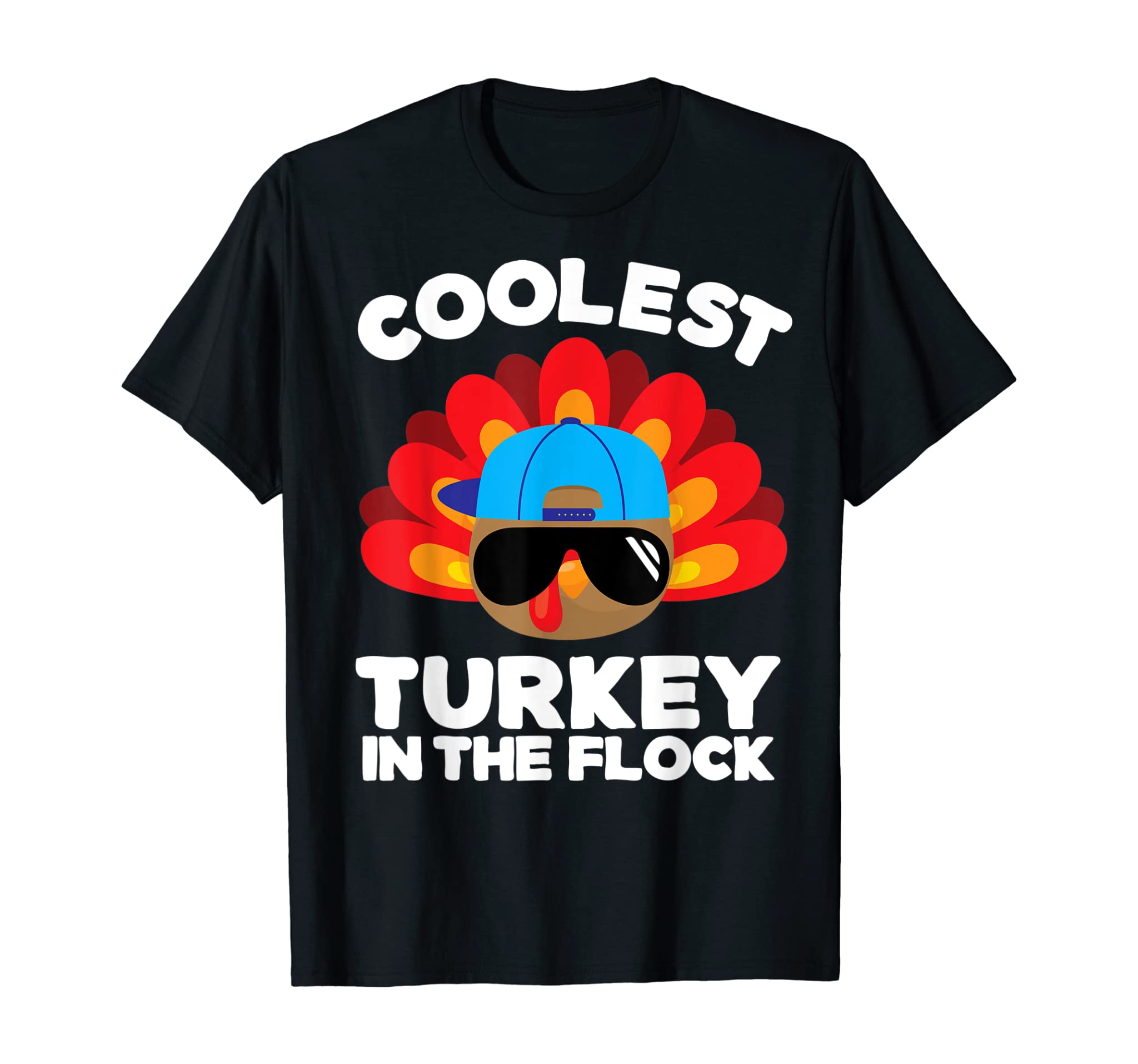 Boys Thanksgiving Shirt For Kids Toddlers Coolest Turkey T-Shirt