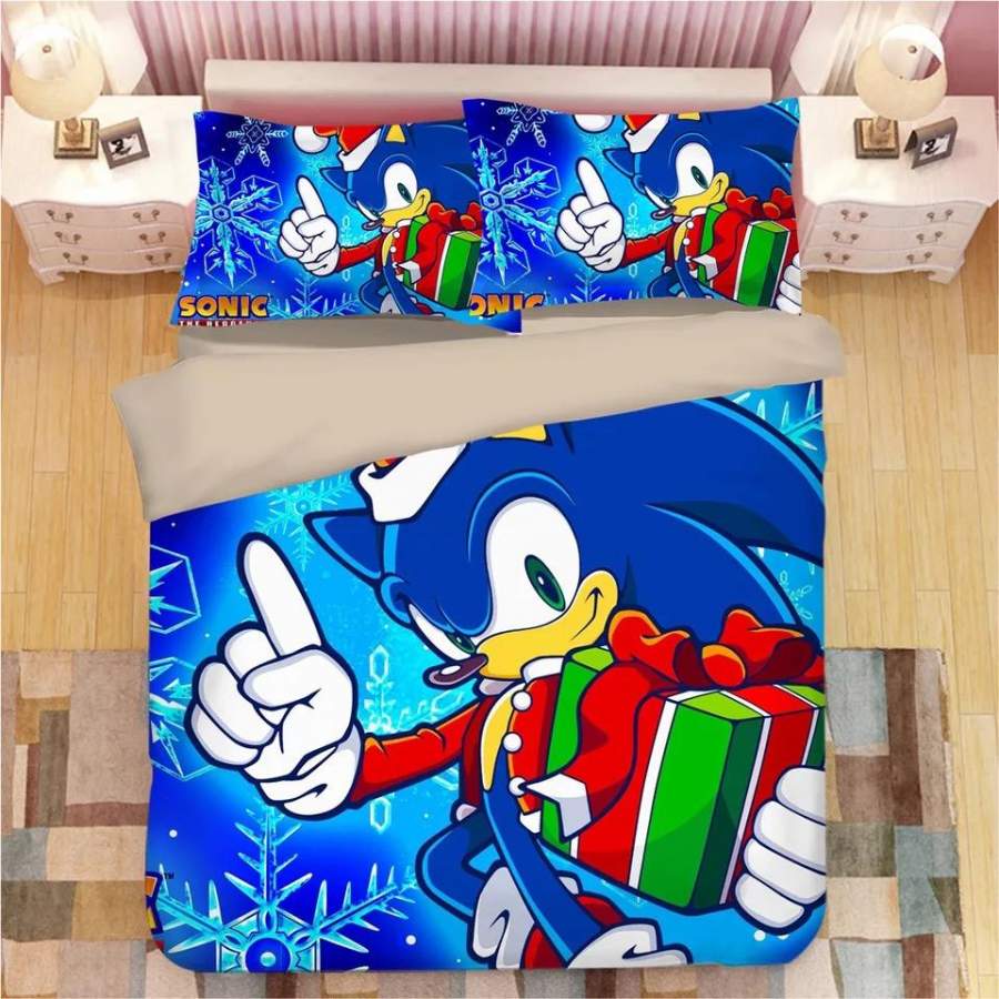 Sonic The Hedgehog #4 Duvet Cover Quilt Cover Pillowcase Bedding Set Bed Linen