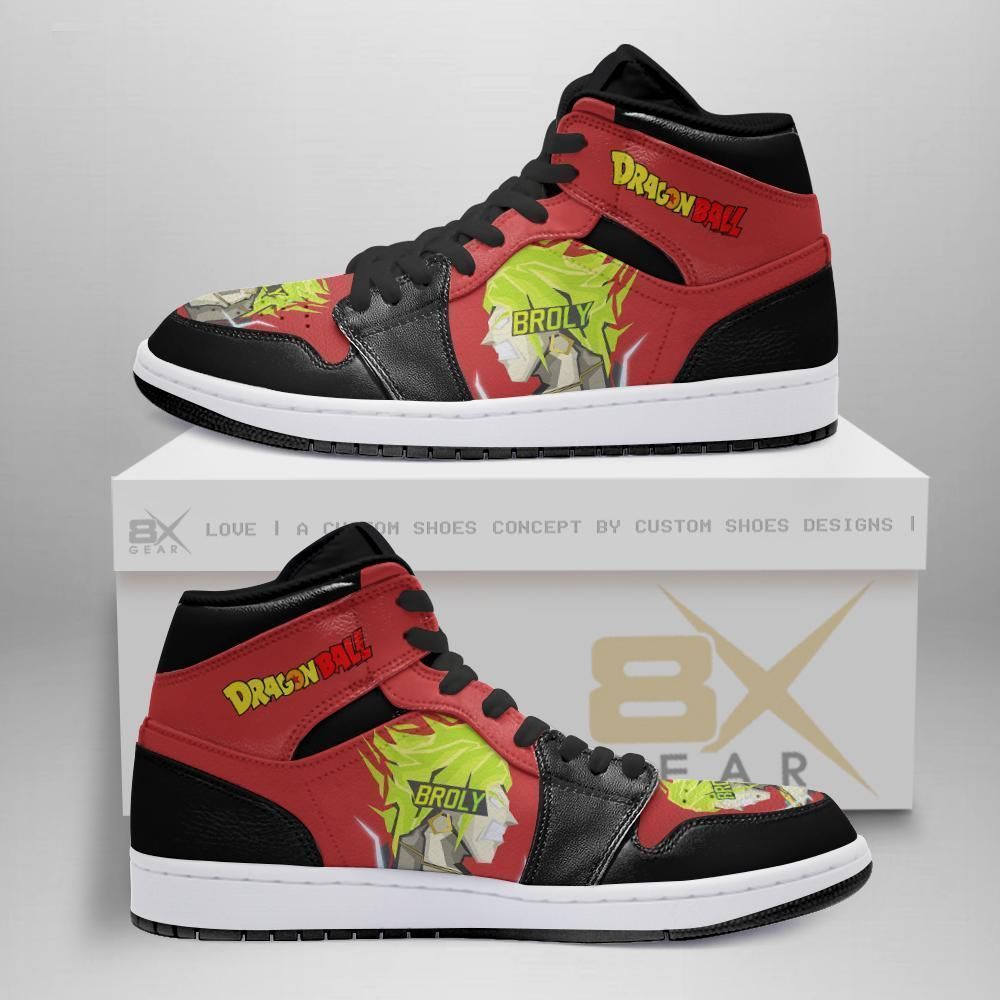 Dragon Ball Jordan Sneakers Broly Angry Face Anime Sneakers Air Jordan Shoes Sport Sneakers