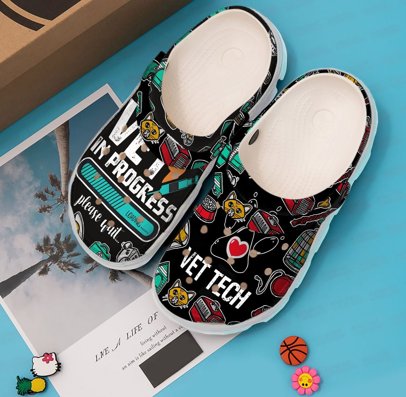 Vet Tech Personalized Clog, Custom Name, Text, Color, Number Fashion Style For Women, Men, Kid, Print 3D Vet In Progress