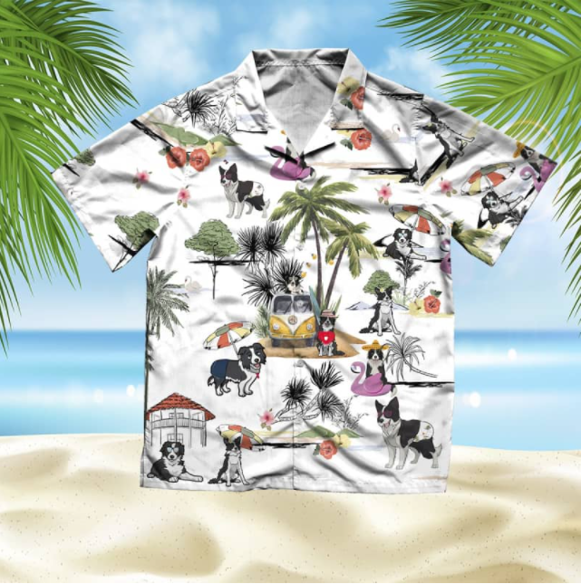 Border Collie Beach All Over Printed Hawaiian Shirt Ha86697