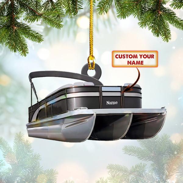 Pontoon Boat – Shaped Ornament Kt11 – Lta98 Christmas Ornament