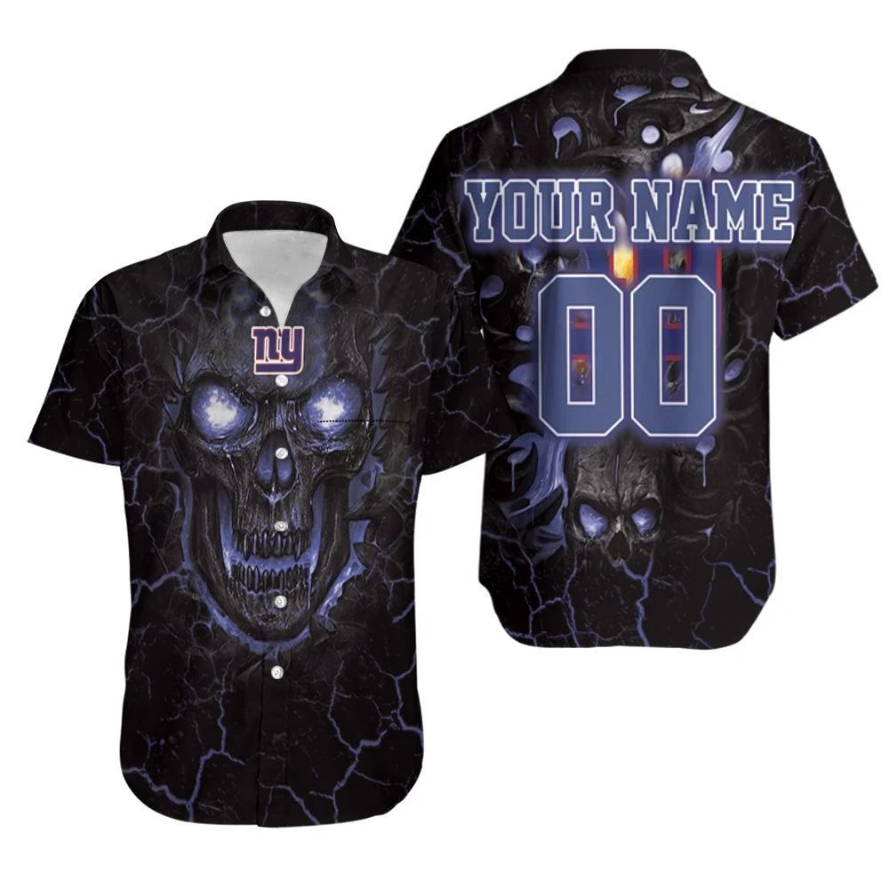 Lava Skull New York Giants 3D Personalized Hawaiian Shirt Combo Beach