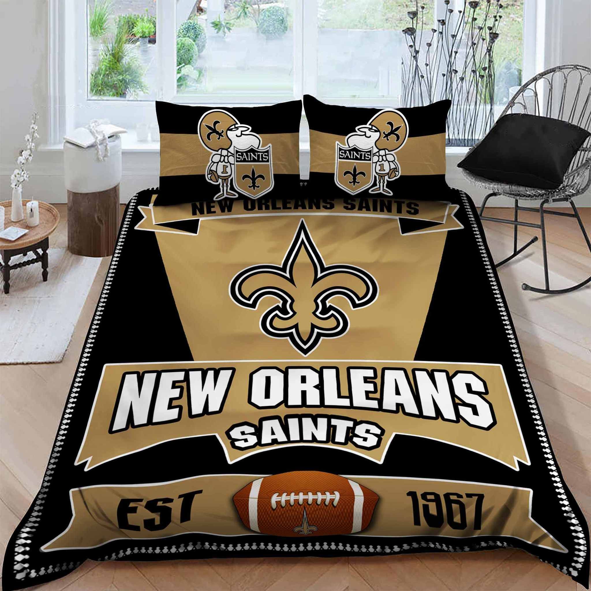 New Orleans Saints Bedding Set Sleepy Duvet Cover X Amp Pillow Cases