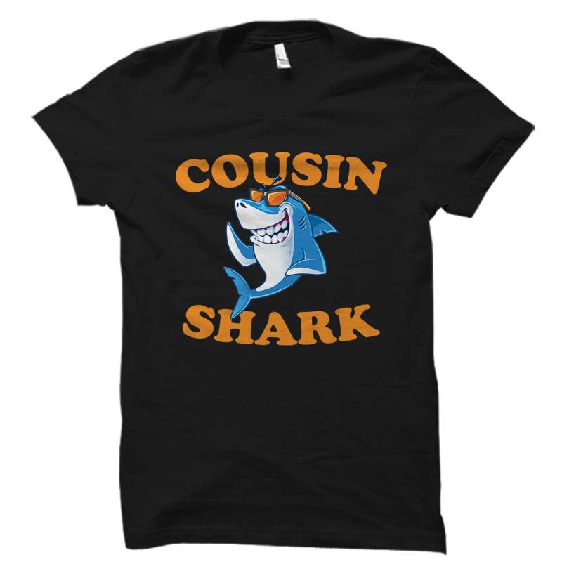 Crushtee Cousin Gift, Cousin Shirt, Cousin T Shirt, Gift for Cousin, Cousin Shark Shirt, Shark Shirt, Shark Gift #OS2121 Long Sleeve Hoodie