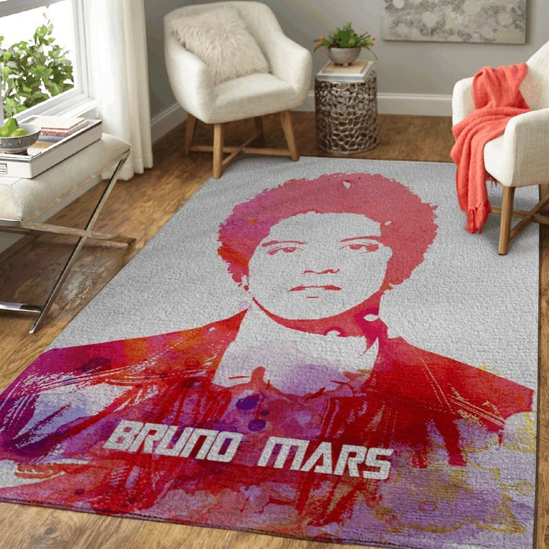 Bruno Mars Singer And Songwriter Pop Art 5 Area Rug Living Room And Bed Room Rug Christmas Gift Us Decor