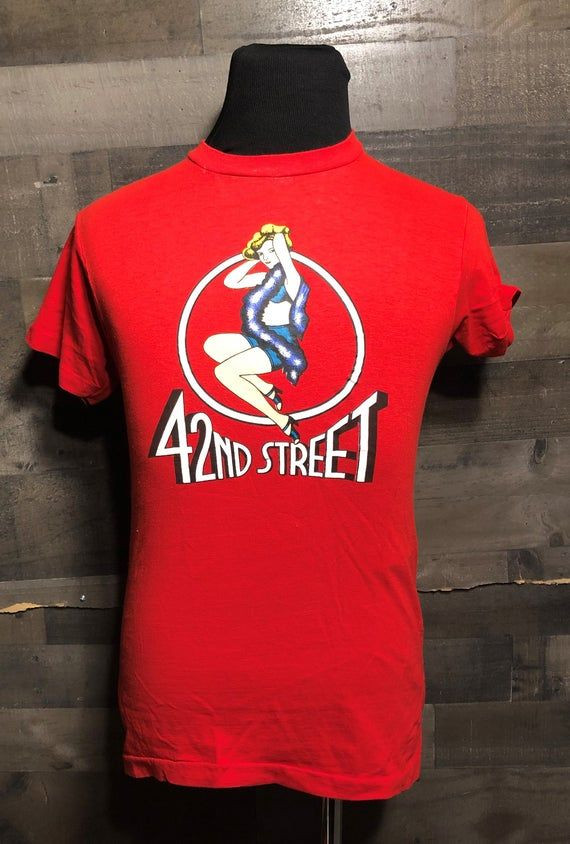 Vintage 80S 42Nd Street Musical Broadway 1980S Screen Stars Red Vintage Musical New York Shirt