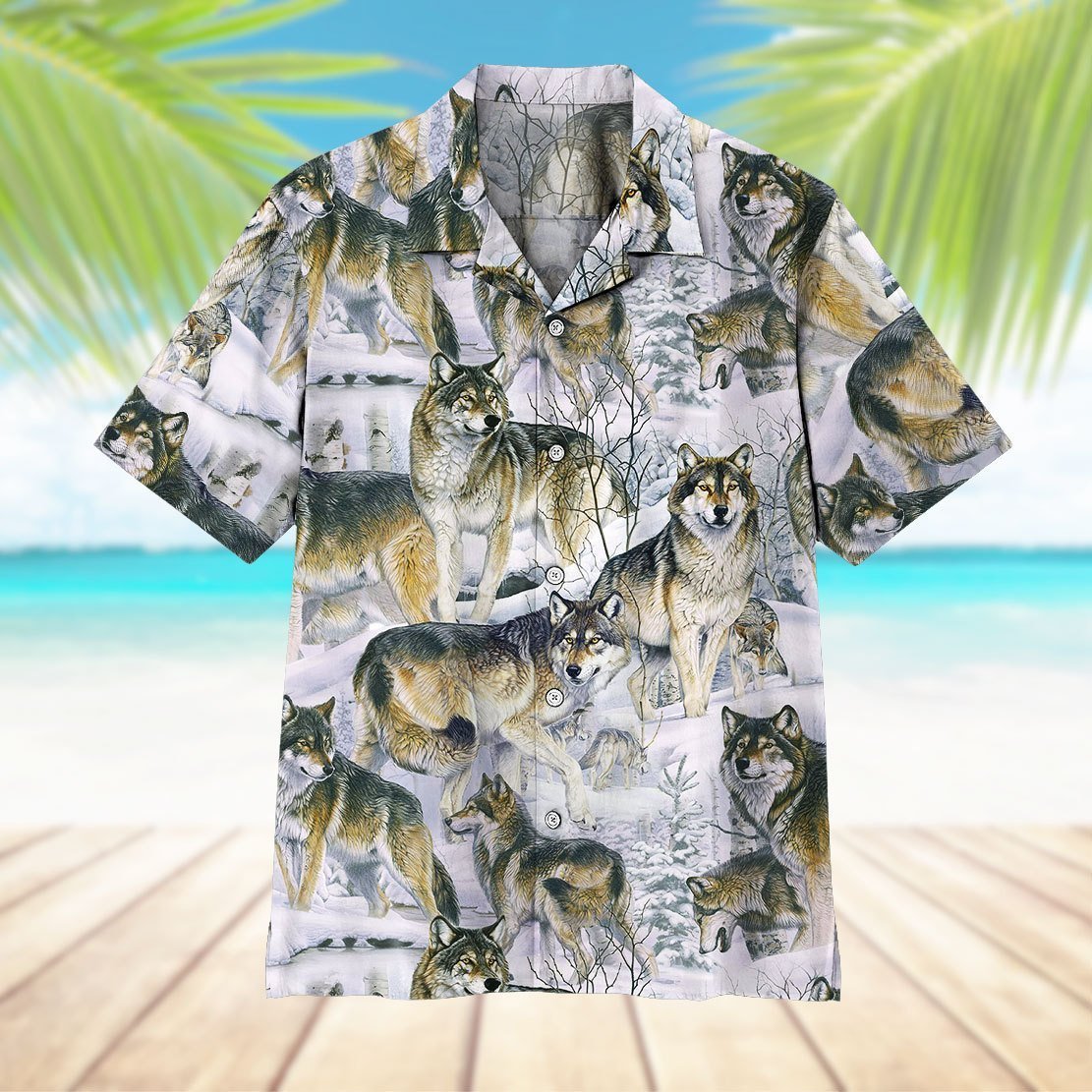 Wolf All Over Printed Hawaii Shirt Ha41100