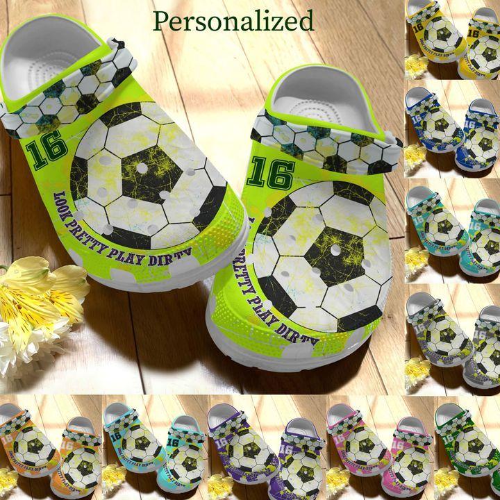 Soccer Personalize Clog, Custom Name, Text, Fashion Style For Women, Men, Kid, Print 3D Keep Calm And Play Soccer Ver 1