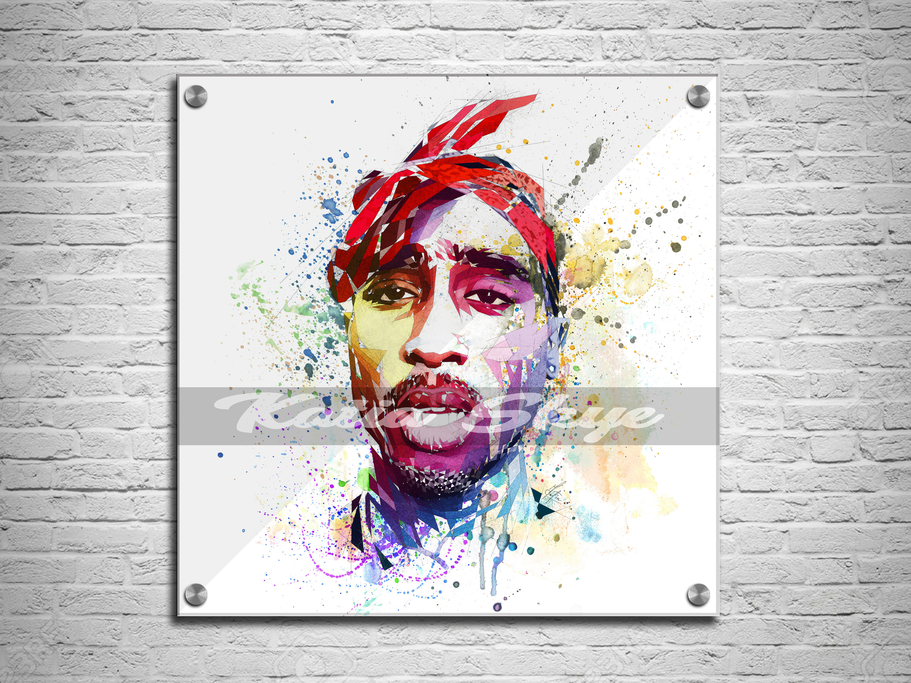 ACRYLIC PRINT Tupac Shakur Vibrant Wall Art, Gift idea, Home Office ...