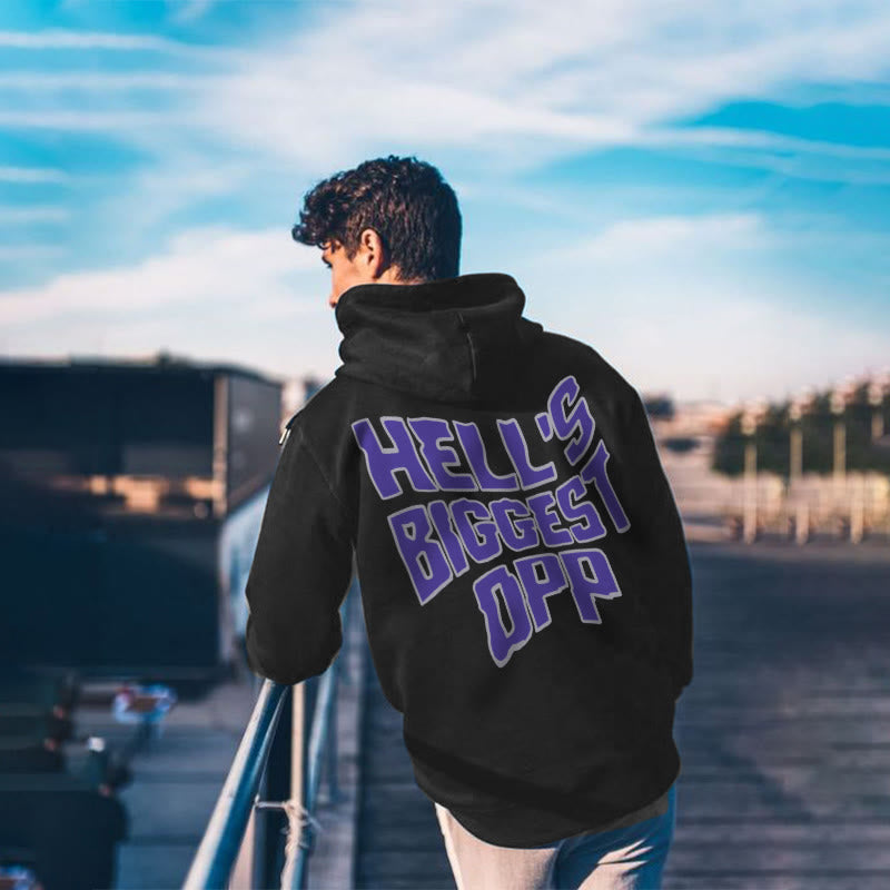 Hell’S Biggest Opp Print Hoodie