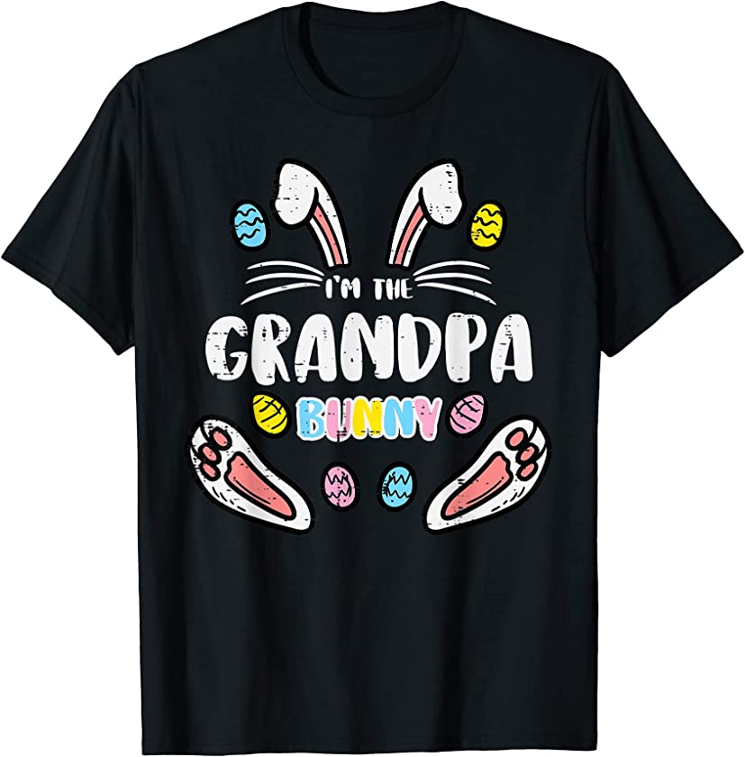 Mens Im Grandpa Bunny Rabbit Easter Family Matching Paw Paw Men T-Shirt