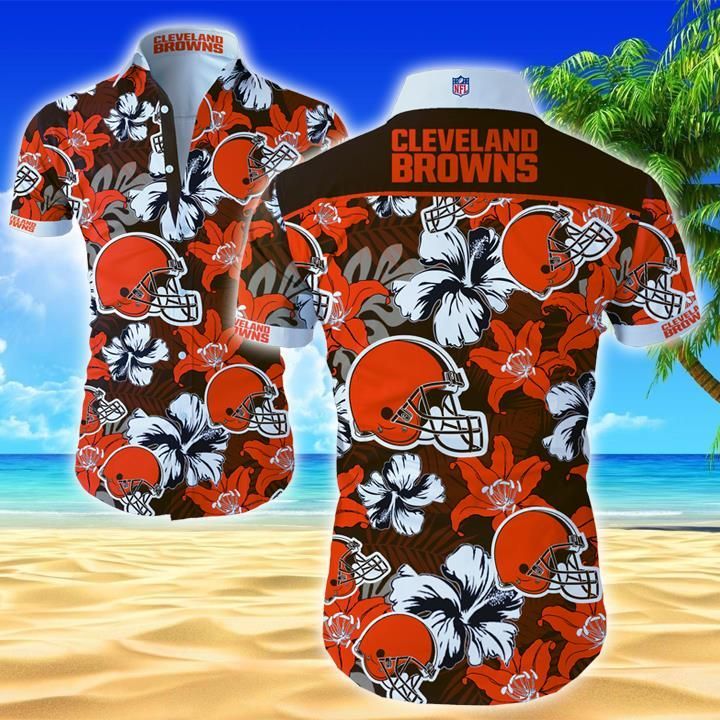 Cleveland Browns Hawaii Shirt Summer Button Up For Men Beach Wear Short Sleeve Ha92650