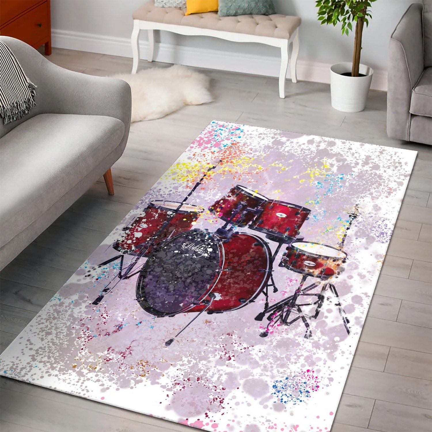 Drum  Music Rug,  Living room and bedroom Rug,  Halloween Gift