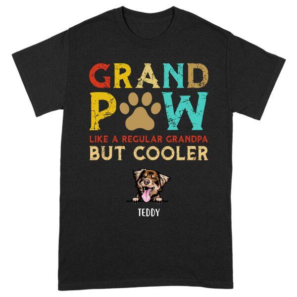 GrandPaw Like A Regular Grandpa But Cooler Dog Love Vintage Personalized Dog Shirt Grand Paw Dog T-Shirt Gift For Dad