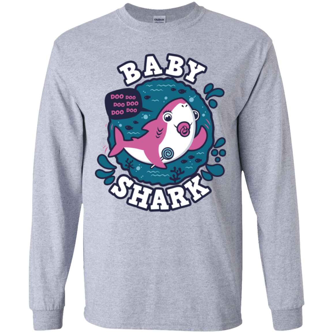 Shark Family Trazo – Baby Girl Chupete Youth Long Sleeve T-Shirt