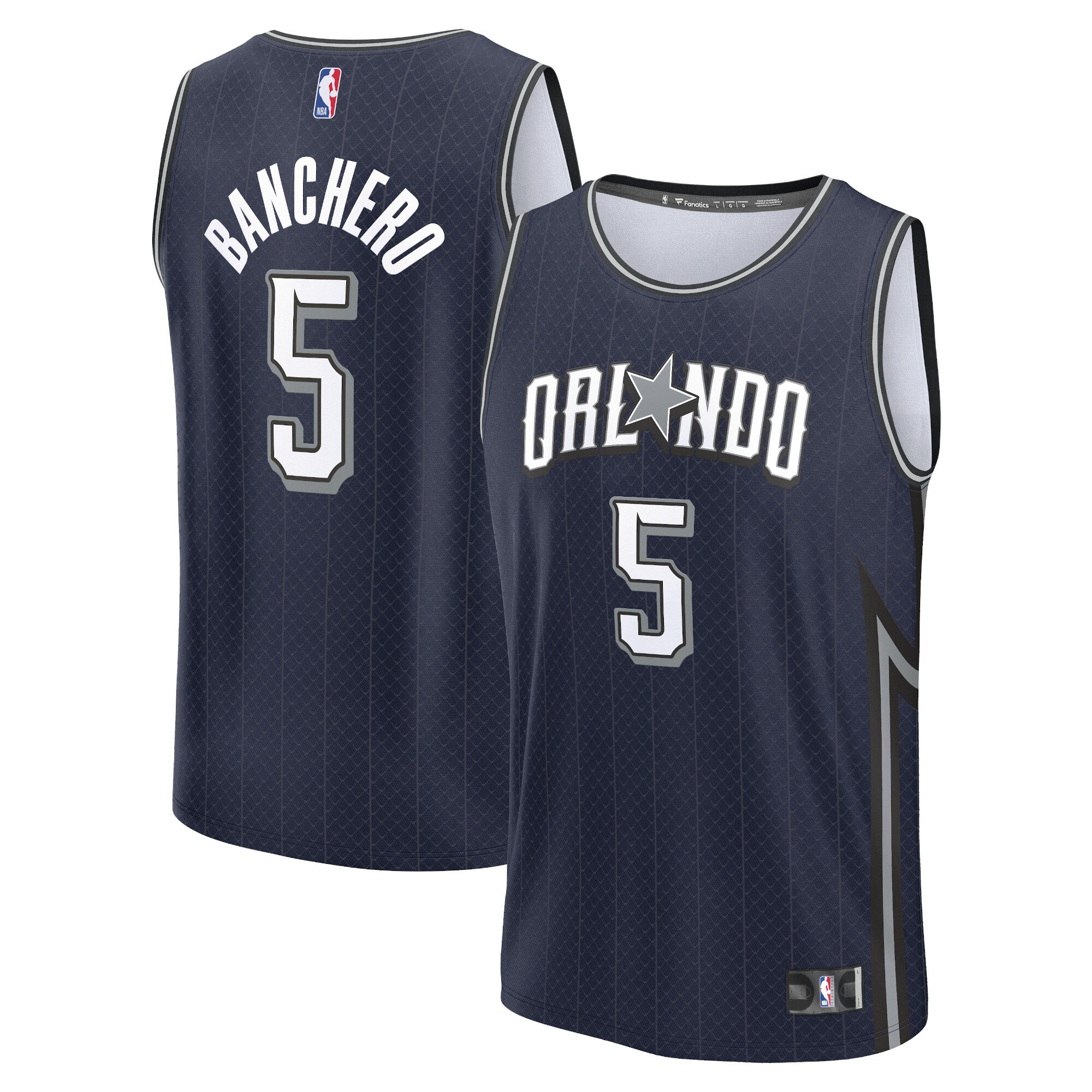 Paolo Banchero Orlando Magic Unisex 2023/24 Fast Break Jersey – Navy – City Edition