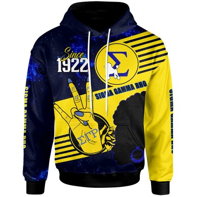 Sigma Gamma Rho Hoodie – Sorority Sigma Woman Vibes Hand Sign Galaxy Hoodie