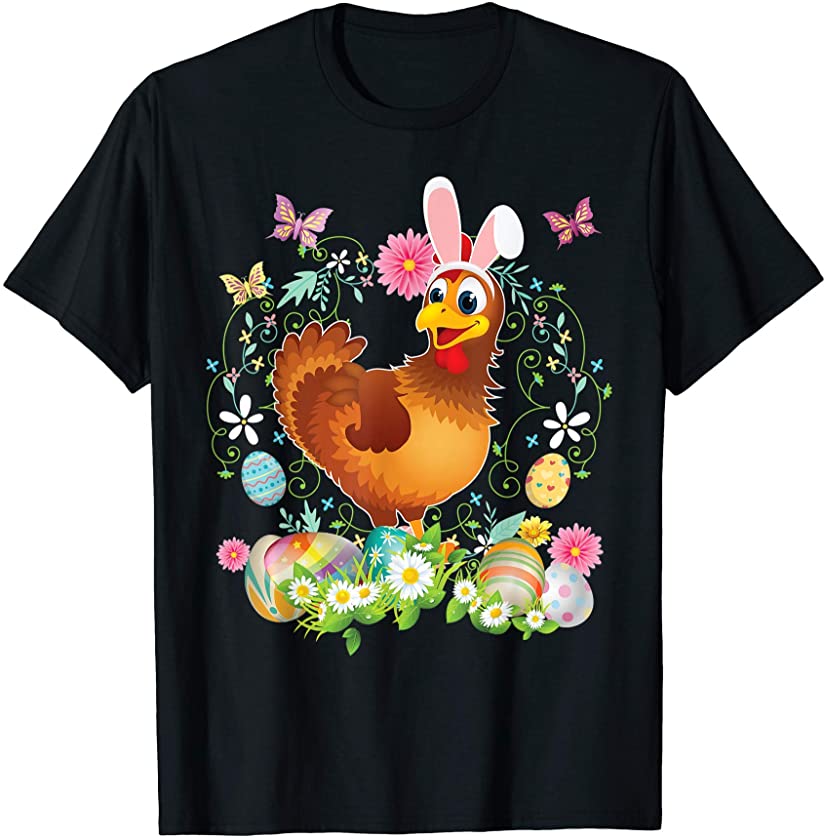 Bunny Chicken Happy Easter Day Lover Egg Hunt Lovely Cute T-Shirt