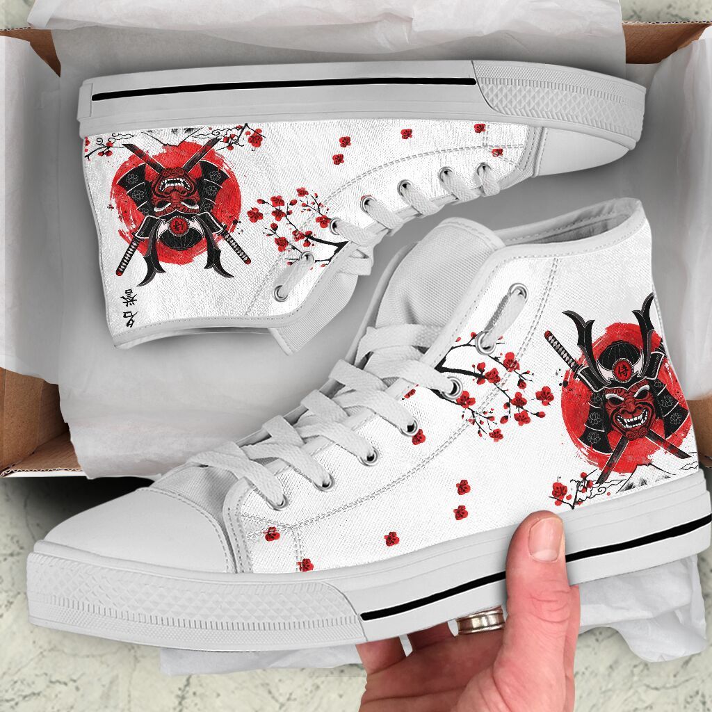 Samurai Cherry Blossom High Top Shoes