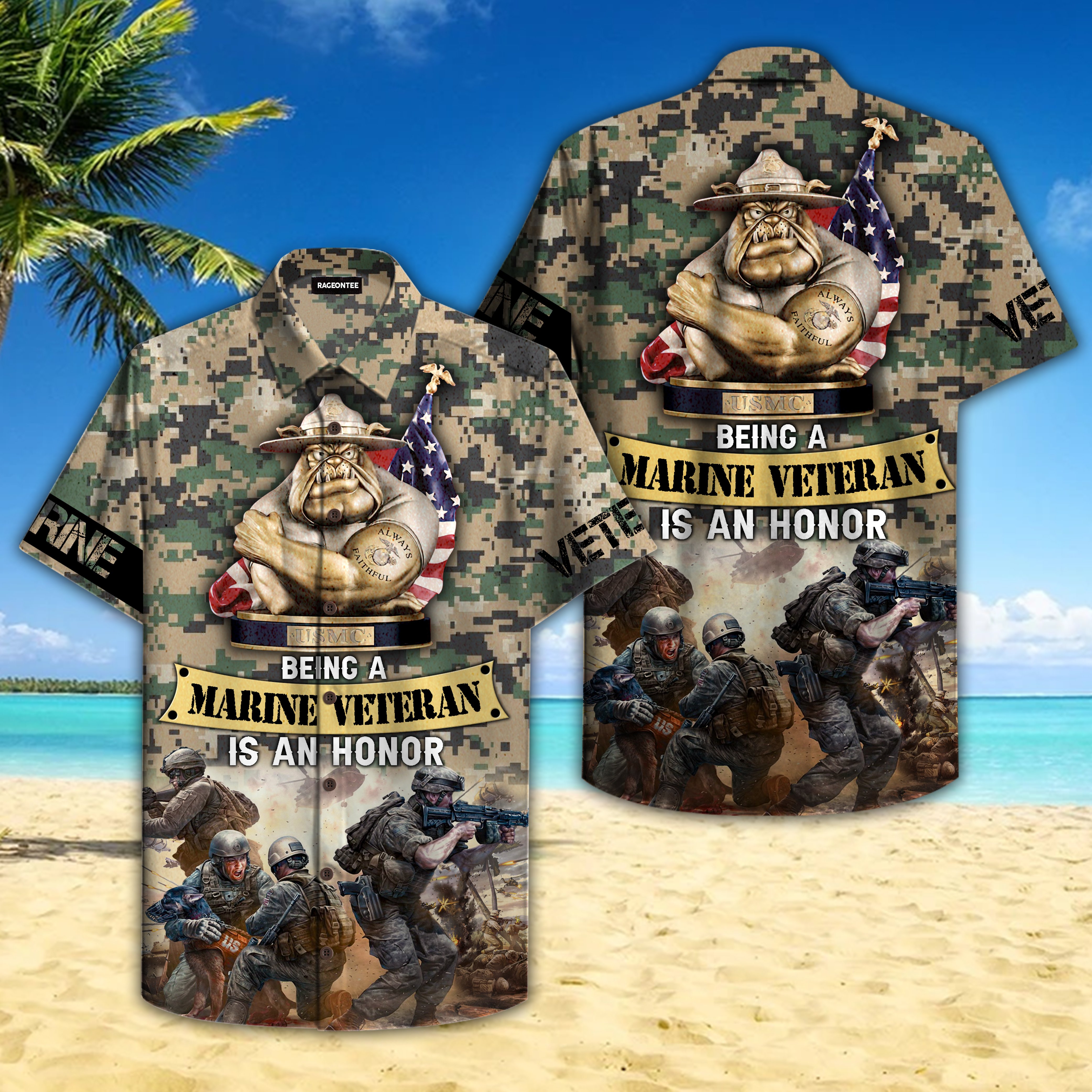 Being A Usmc Veteran Hawaii Shirt Unisex Adult Ha108937