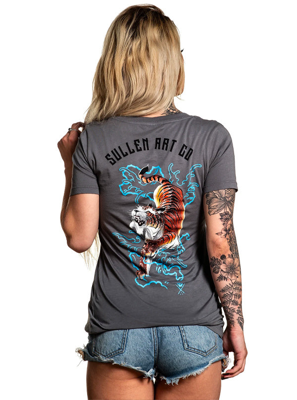 Women’S Noonan Tiger V-Neck Tee By Sullen