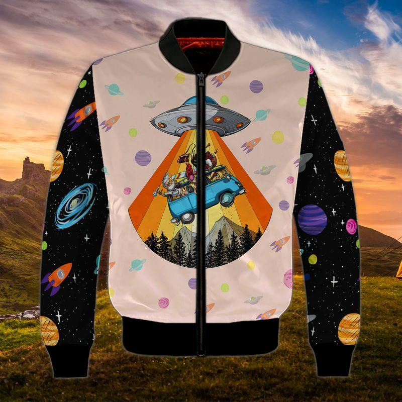 Alien Hippie Ufo Universe Cool 3D Bomber