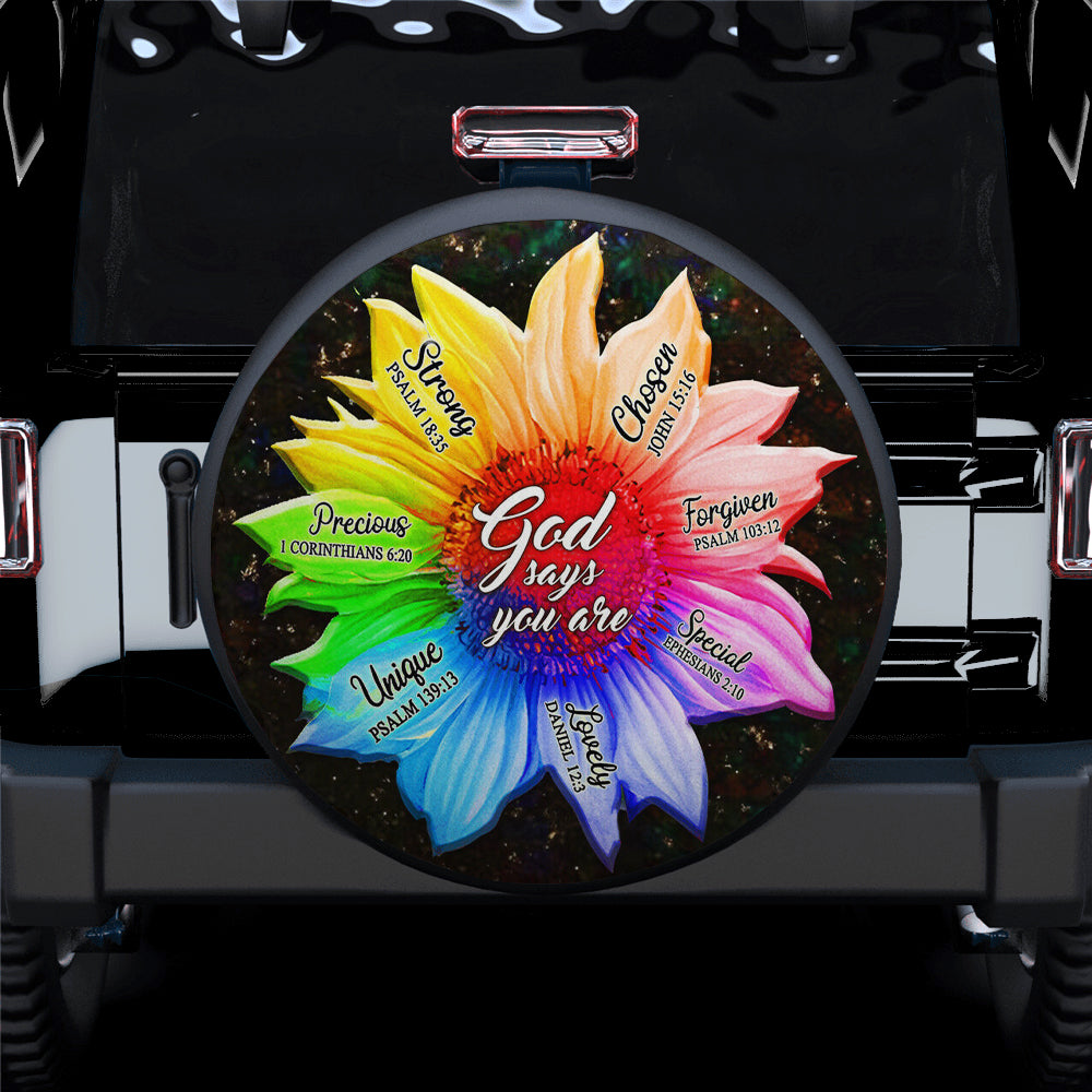 God Says You Are Jeep Car Spare Tire Cover Gift For Campers