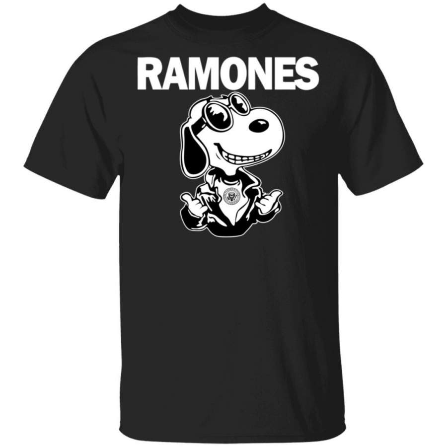 Snoopy The Ramones T-shirt Rock Band Tee MT12