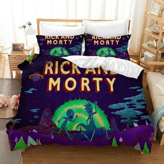 rick and morty duvet