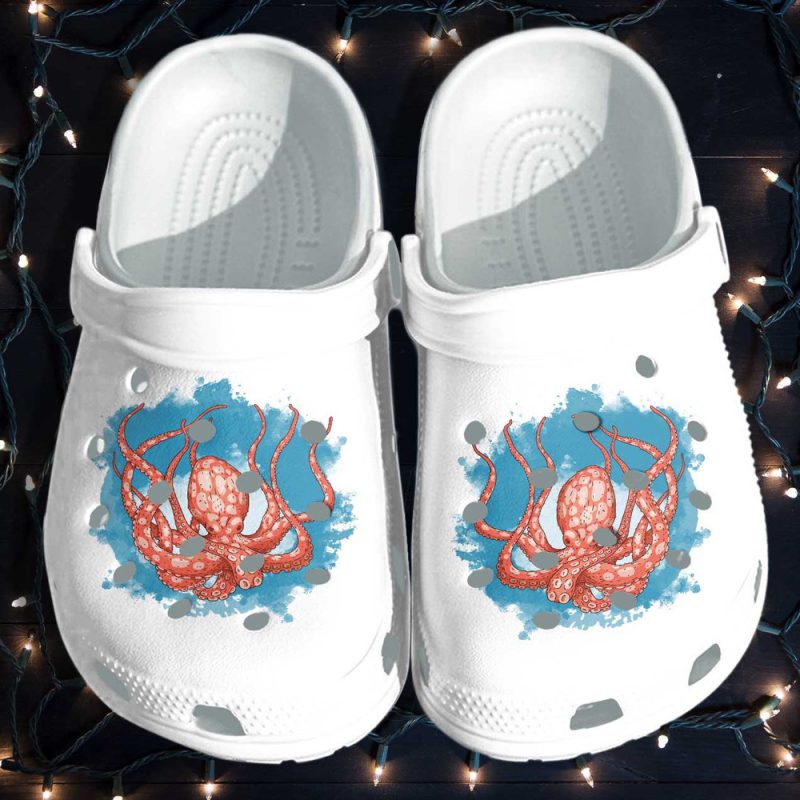 The Octopus Ocean Beach Shoes – Octopus Lover Croc Shoes Gifts Men Women