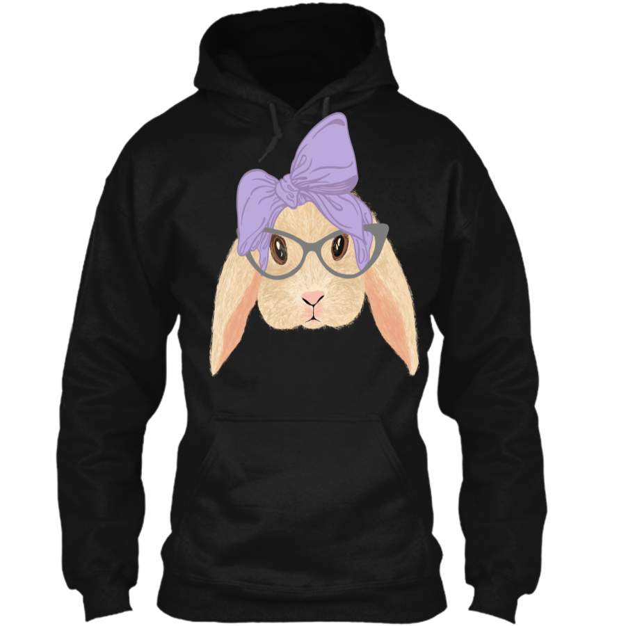 Cute Hipster Easter Bunny Shirt Funny Rabbit for Girls Pullover Hoodie 8 oz