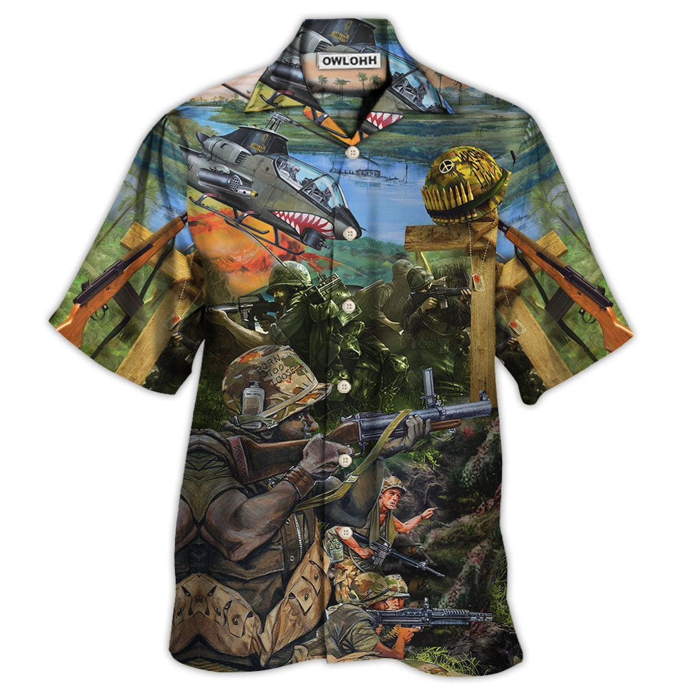 Veteran With Respect Honorand Gratitude With Helicopter – Hawaiian Shirt  – Owl Ohh