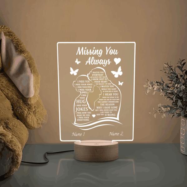 3D Led Lamp Missing You Always Couple