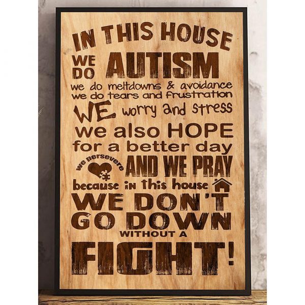 We Do Autism Canvas And Poster Wall Decor Home Decorations Autism Awareness Wallpaper Gifts Ht