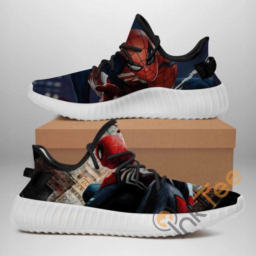 Spider Man Custom Shoes Personalized Name Yeezy Sneakers