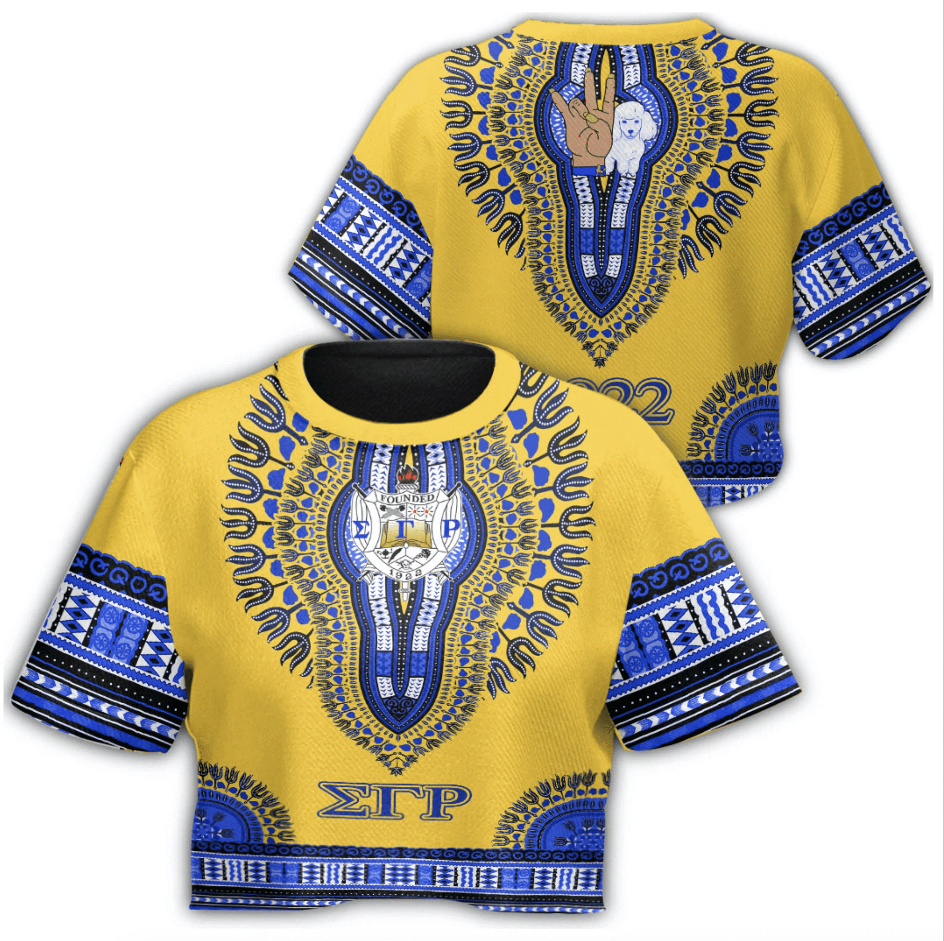 Sorority Tshirt – Sigma Gamma Rho Dashiki Ver2 Croptop Tshirt