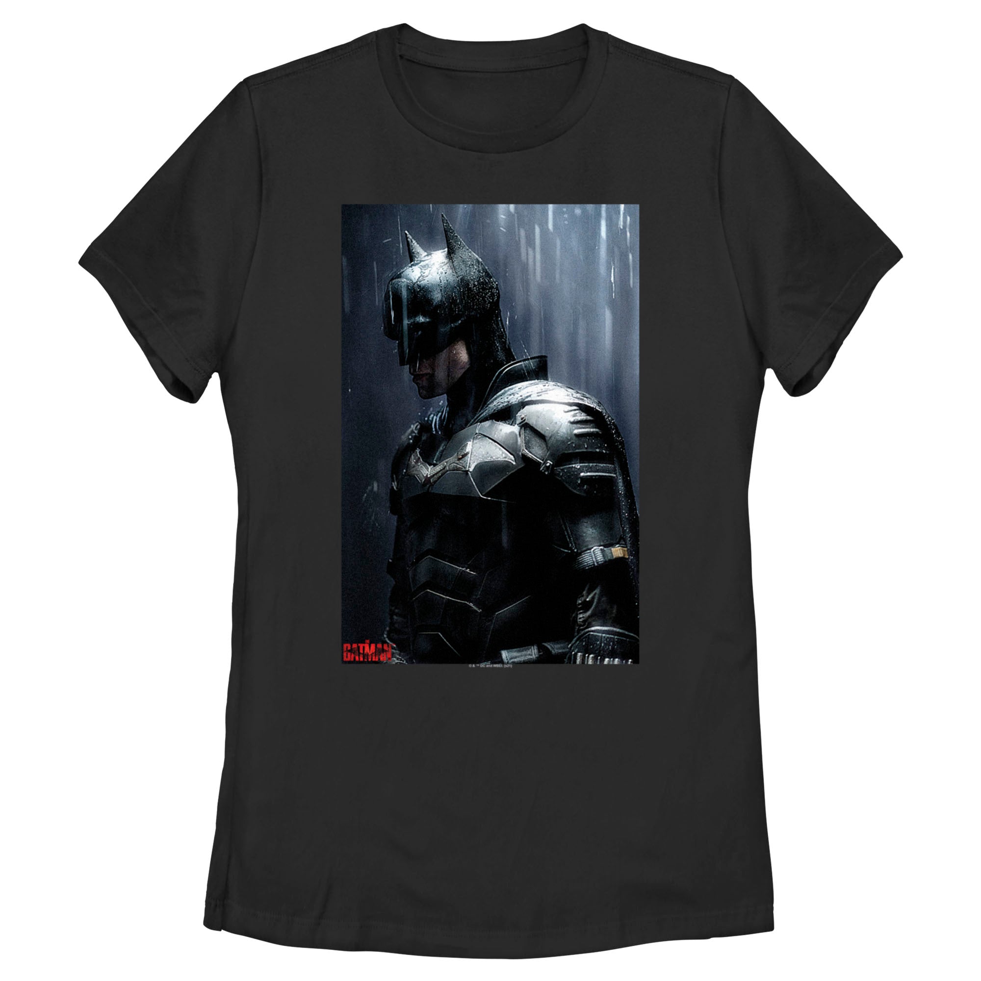 Women’S The Batman In The Rain Poster T-Shirt