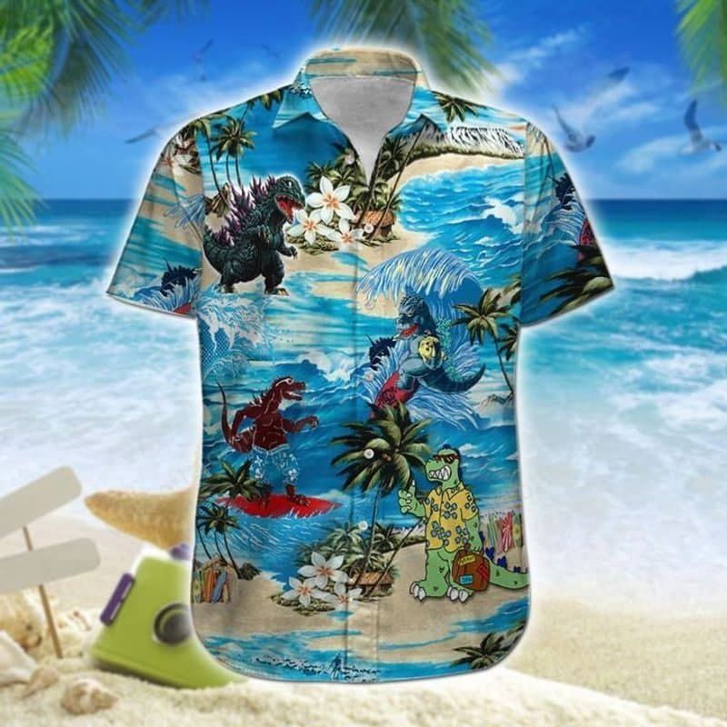 Gozilla Hawaiian Summer Hawaiian Shirt Ha88957