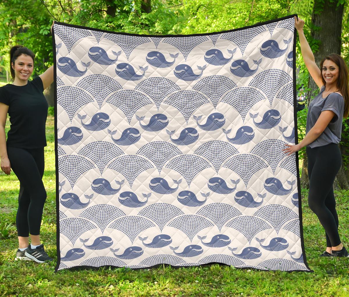 Whale Pattern Premium Quilt