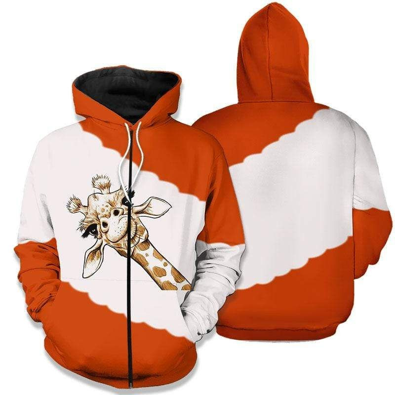 Cute Giraffe Hoodie 3D H