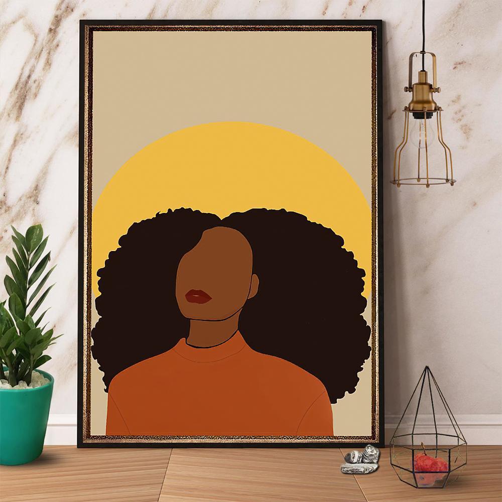 Sunny Black Girl Poster No Frame Matte Canvas Wall Decor