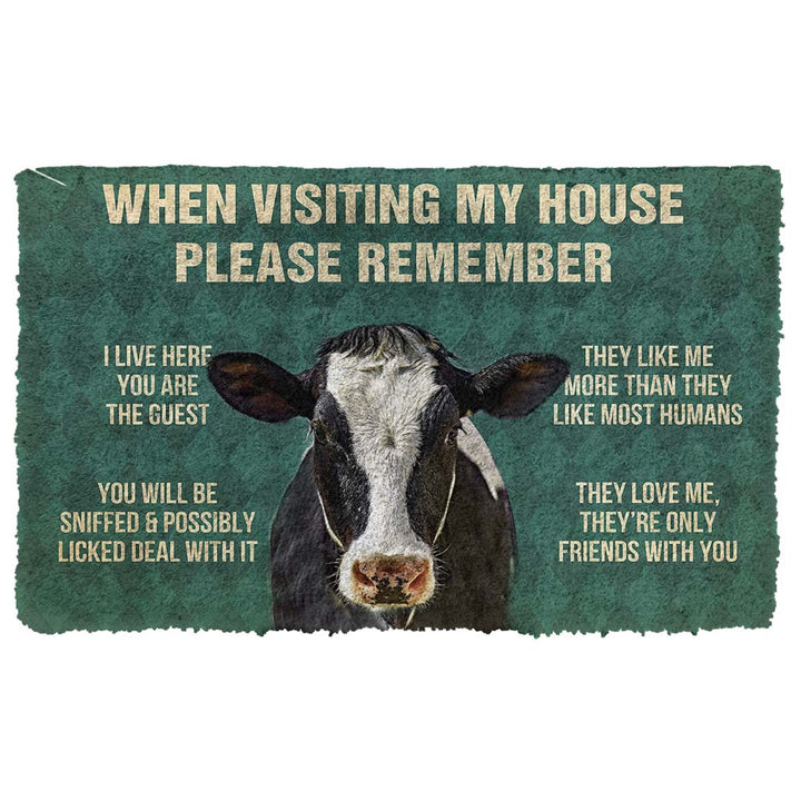 Waybackapparel  Please Remember Calfs House Rule Custom 3D Doormat