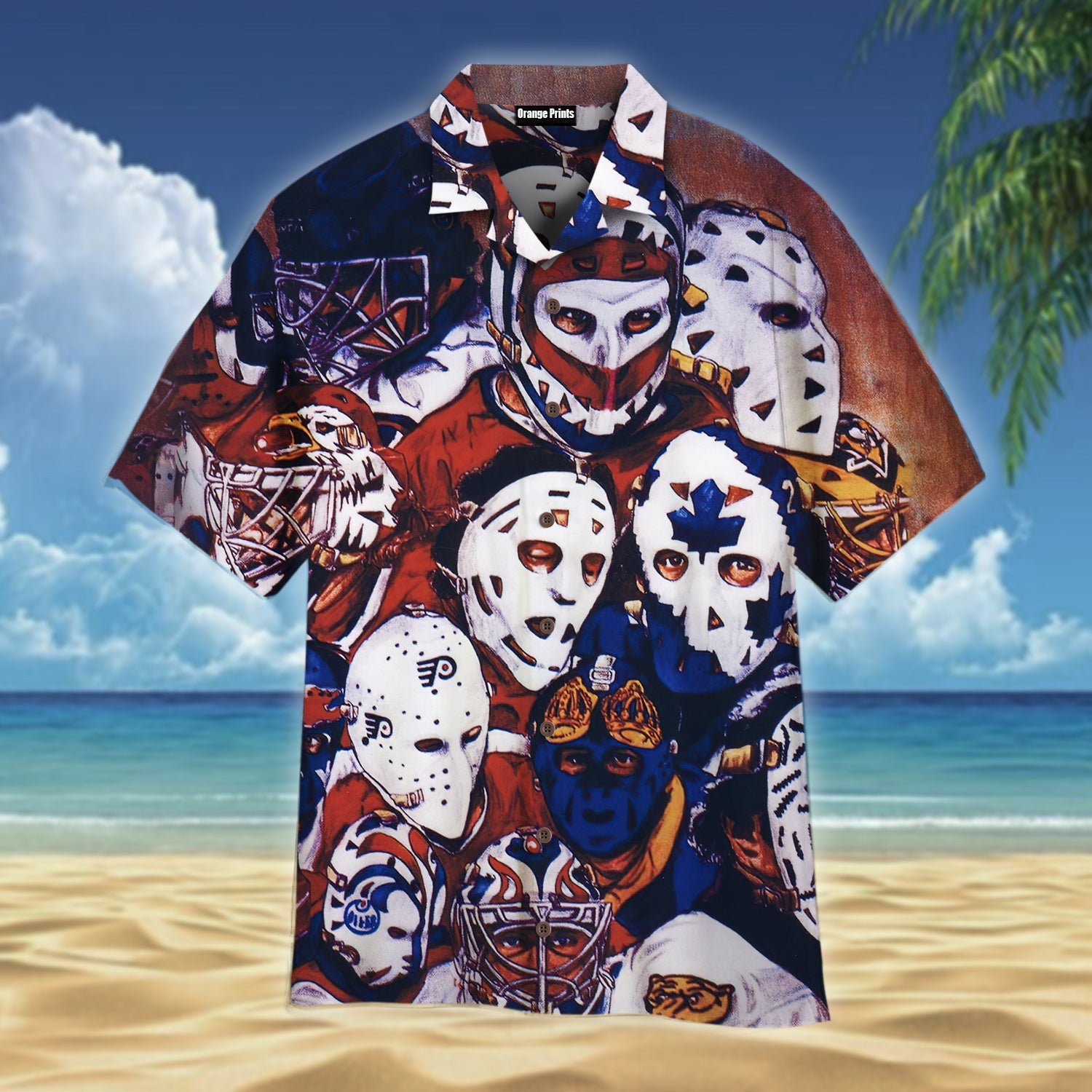 Amazing Hockey Mask Hawaii Shirt For Men Women Adult Ha108781