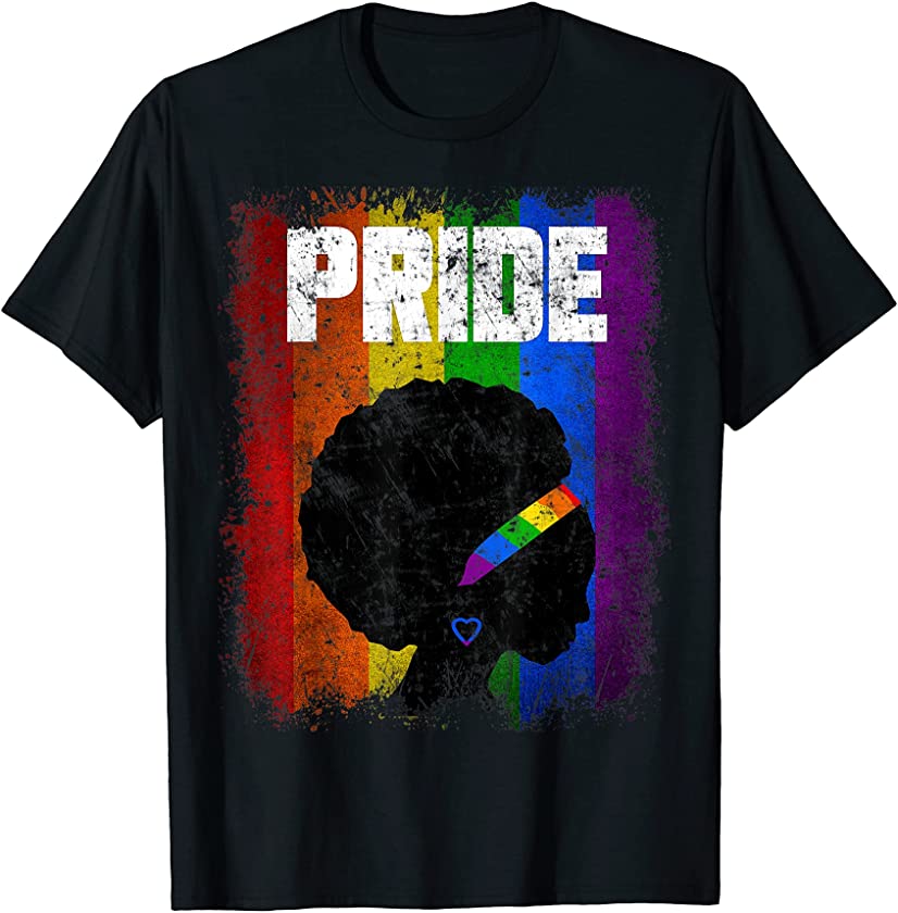 African American Black Queen Gay Pride LGBT Awareness T-Shirt