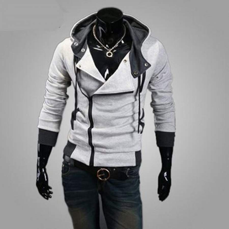 Stylish Assassins Creed Hoodie Mens Cosplay Assassins Creed Hoodies Cool Slim Jacket Costume