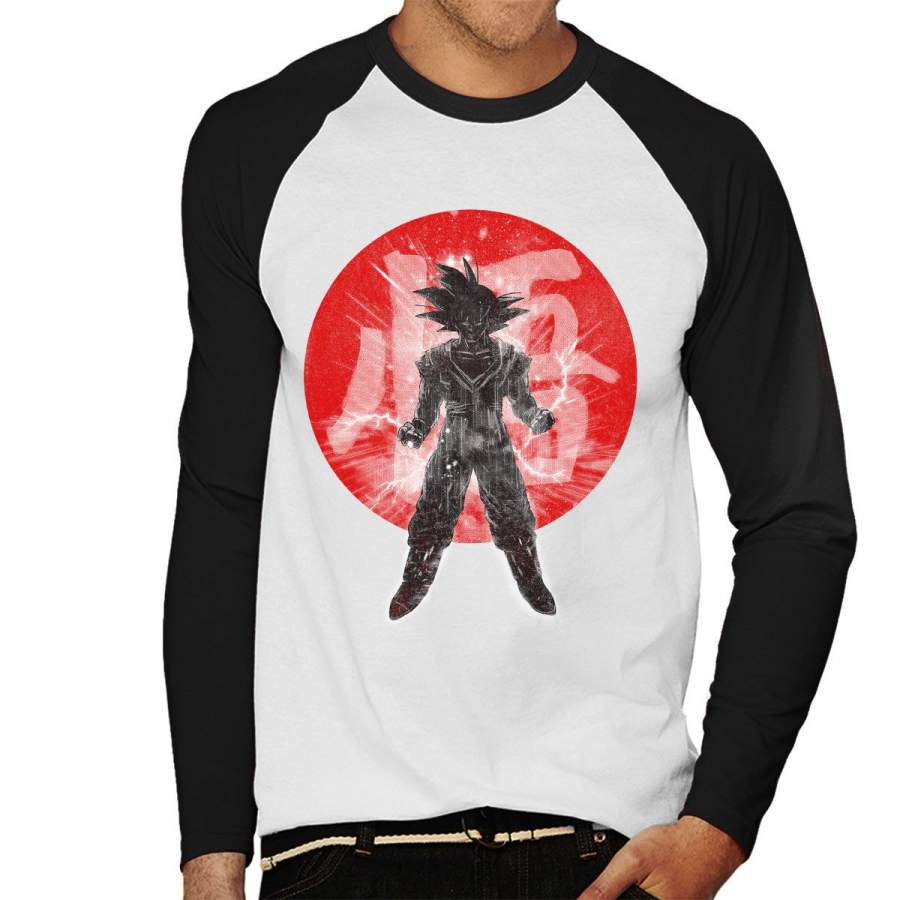 The Red Dragon Ball Z Goku Men’s Baseball Long Sleeved T-Shirt