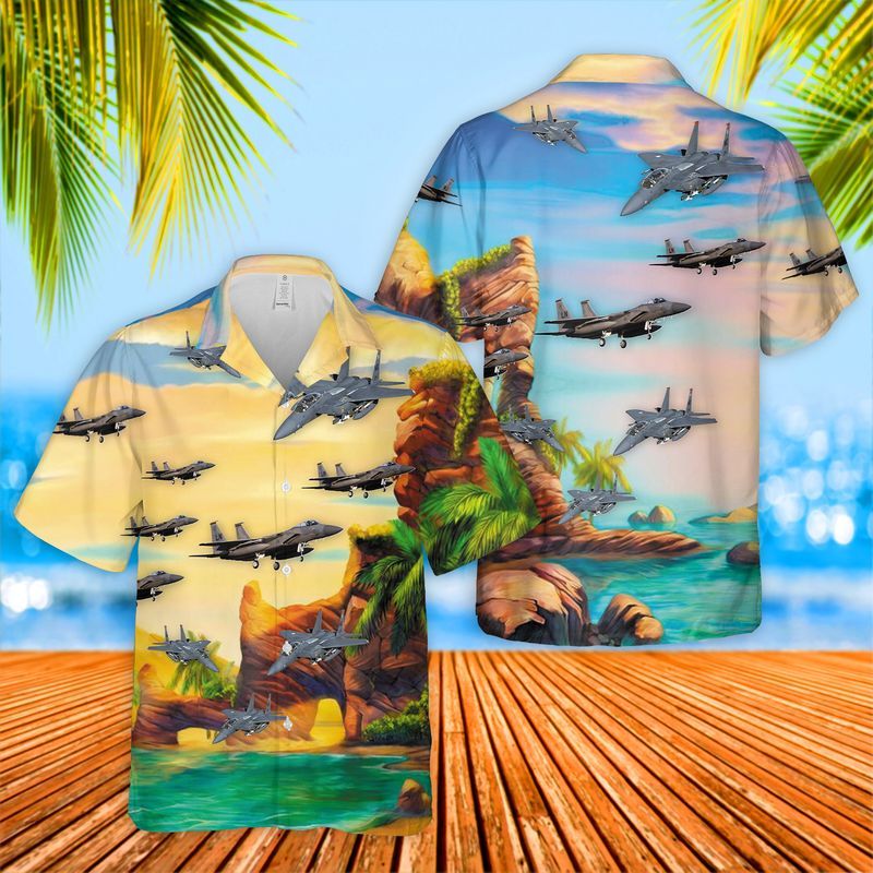 Air Force Mcdonnell Douglas F-15 Eagle Hawaiian Shirt Set | Unisex | Hs1025